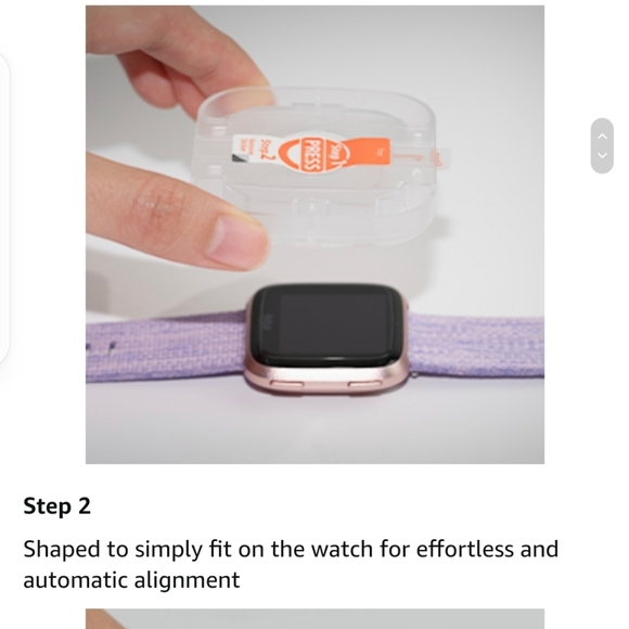 Spigen 2 pack fitbit versa glass screen protector - Picture 9 of 15